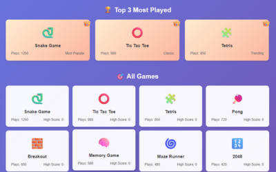 Browser Games Hub